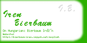 iren bierbaum business card